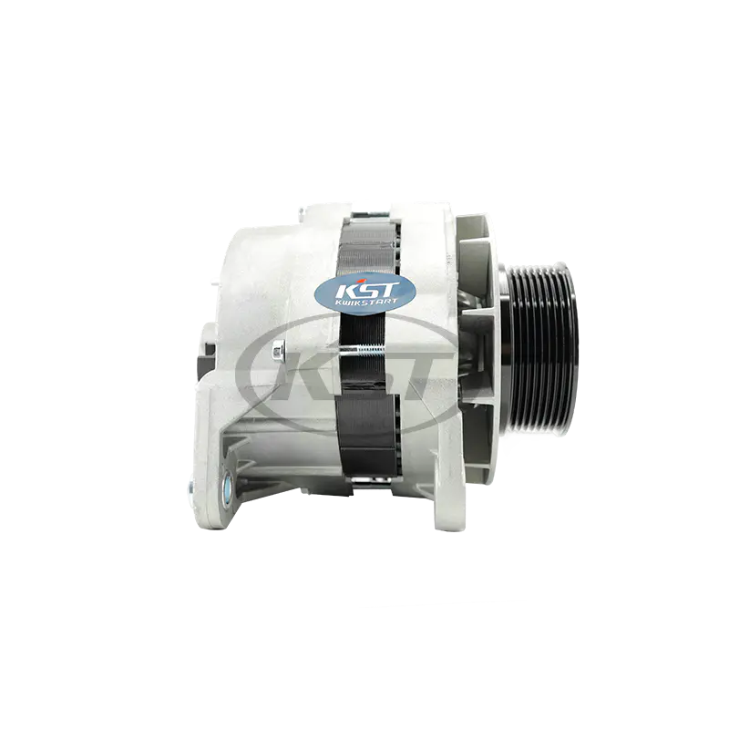 Construction vehicle alternator converts engine rotation into regulated power, supports onboard electrical systems, and recharges the battery during operation.